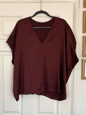 Eileen Fisher Maroon Silk Tank Top Size 3X
